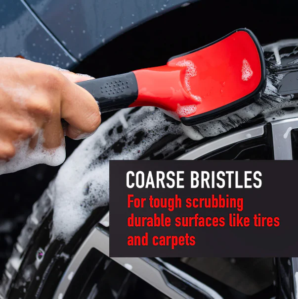 Maxshine Soft Grip Heavy Duty Tire Brush with Short Handle - Image 5